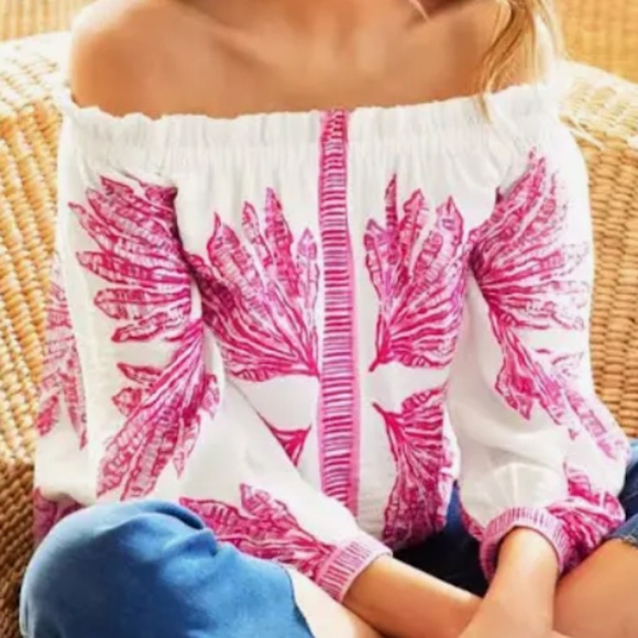 Lilly Pulitzer Tops - NWT Lilly Pulitzer Kalinda Off the Shoulder Top